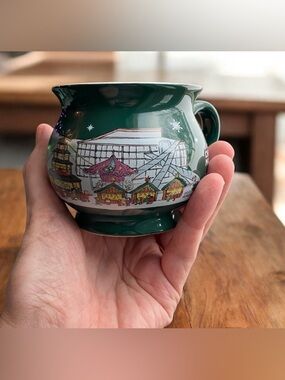 Vancouver Christmas Market 2022 Green Ceramic Art Mug Collectible Festive Mohaba